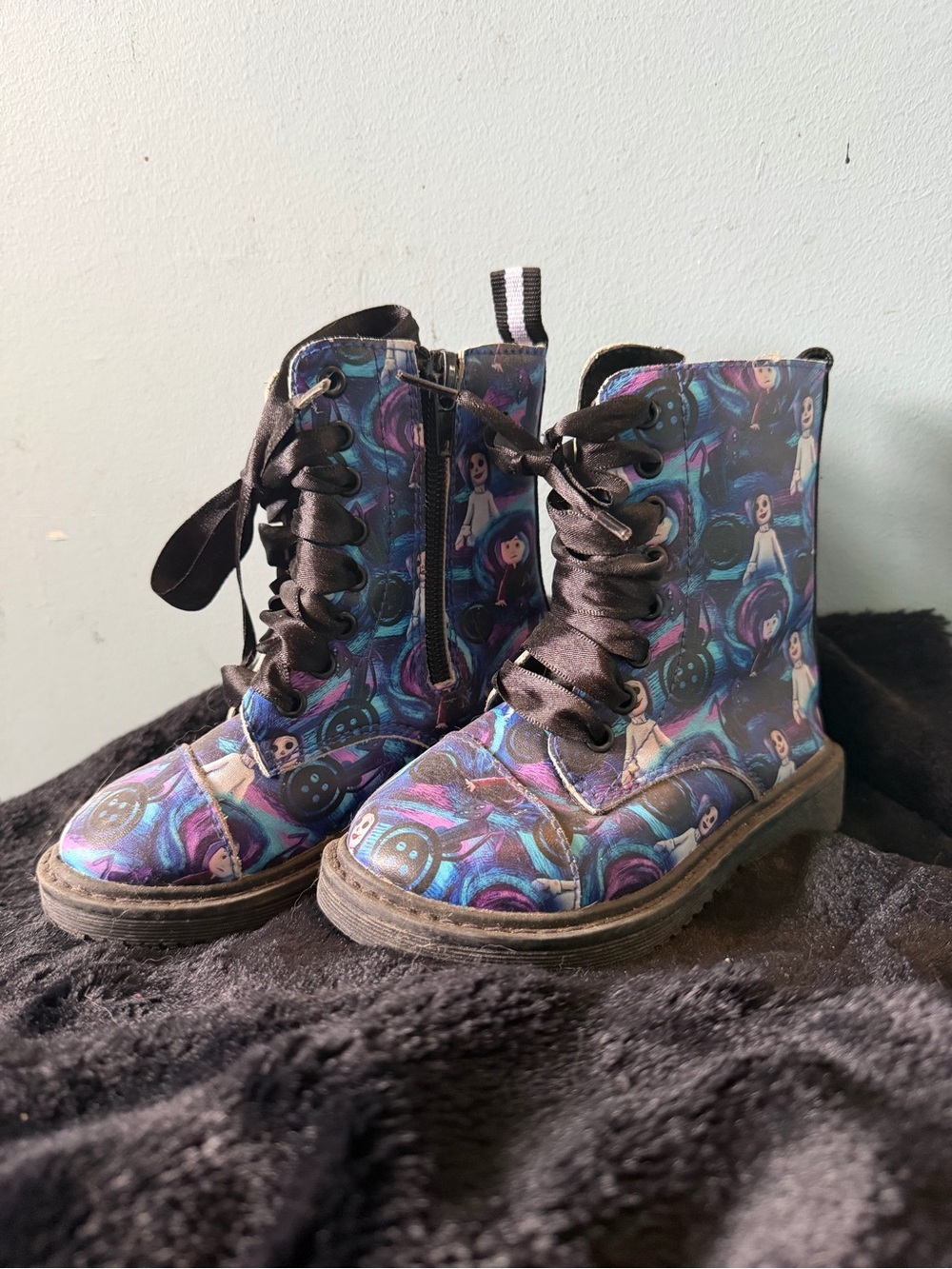 Toddler Spellbound Soles Coraline Combat Boots